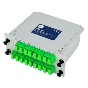 SCF 16 - Splitter fibra óptica modular (cassette) 1x16 conectorizado SC/APC