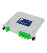 SCF 4 - Splitter fibra óptica modular (cassette) 1x4 conectorizado SC/APC