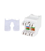 KJ C6A - Keystone RJ45 Cat6a UTP com proteção anti-poeiras