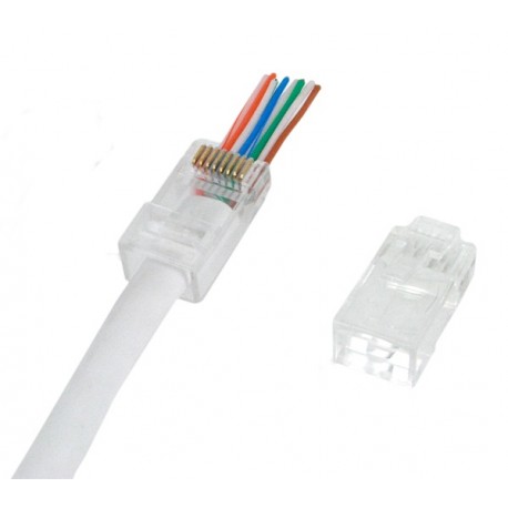 RJ 45U C6A -  Ficha RJ45 tecnología passante 8P8C UTP CAT6a